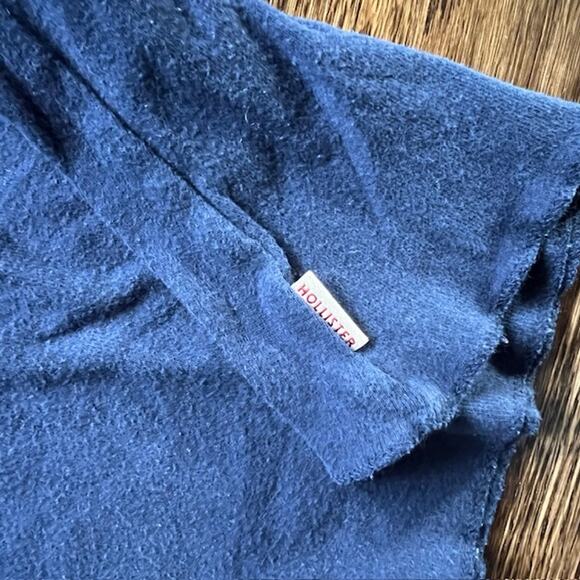 VTG Y2K Hollister Henley Shirt Womens L (Fits S/M) Navy Blue LS Bella Swan - Picture 5 of 8